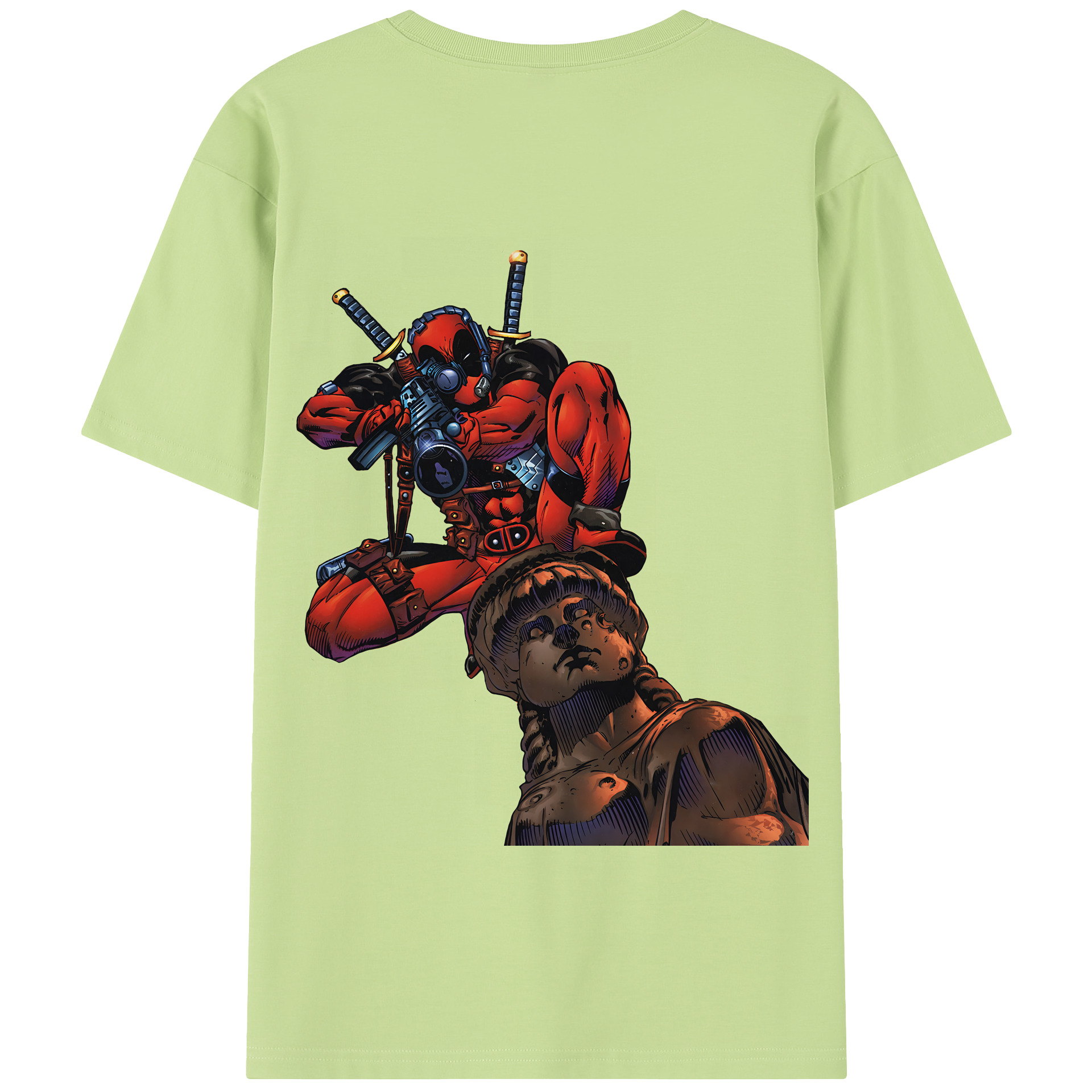 （画像用） Deadpool デッドプール 綿100％半袖Tシャツ（背面プリント）